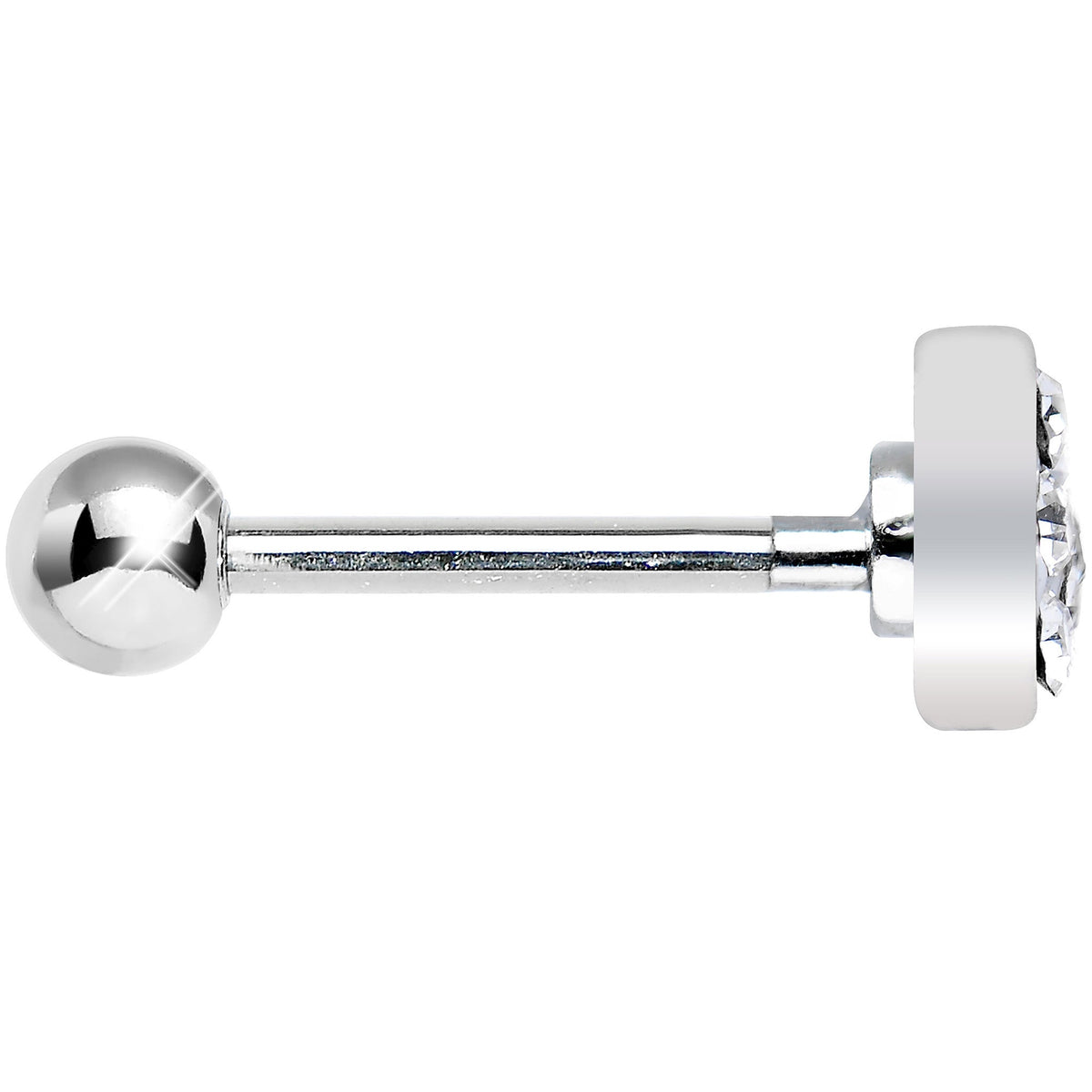 18G BOW CRYSTAL TRAGUS EARRING