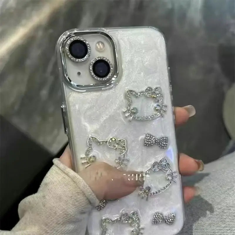 CLEAR CRYSTAL KITTY PHONE CASE