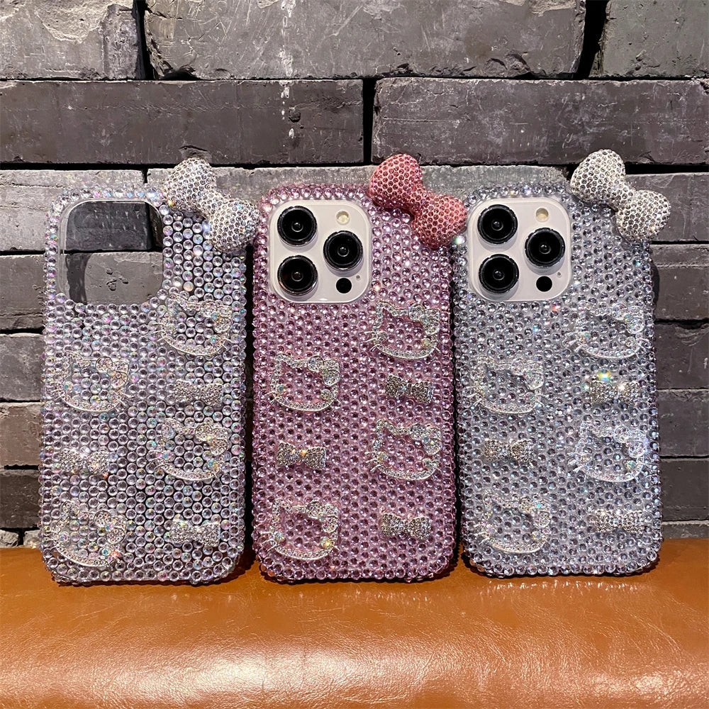 DIAMOND BOW HELLO KITTY PHONE CASE