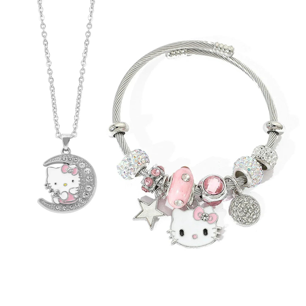 HELLO KITTY CELESTIAL NECKLACE + BRACELET SET