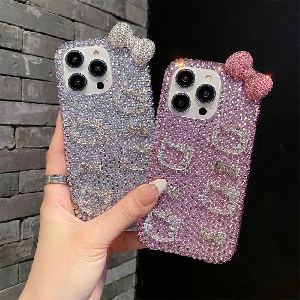 DIAMOND BOW HELLO KITTY PHONE CASE