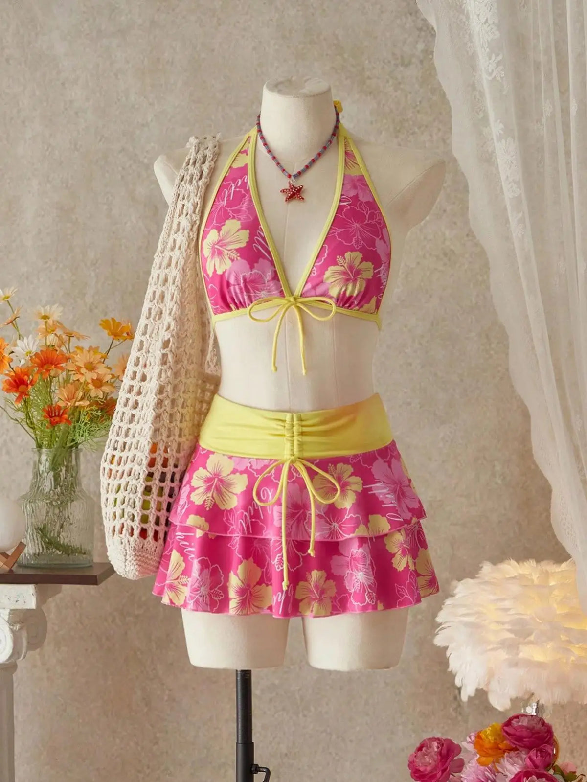 GYARU BIKINI SKIRT SET