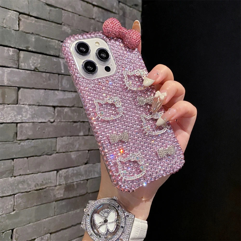 DIAMOND BOW HELLO KITTY PHONE CASE