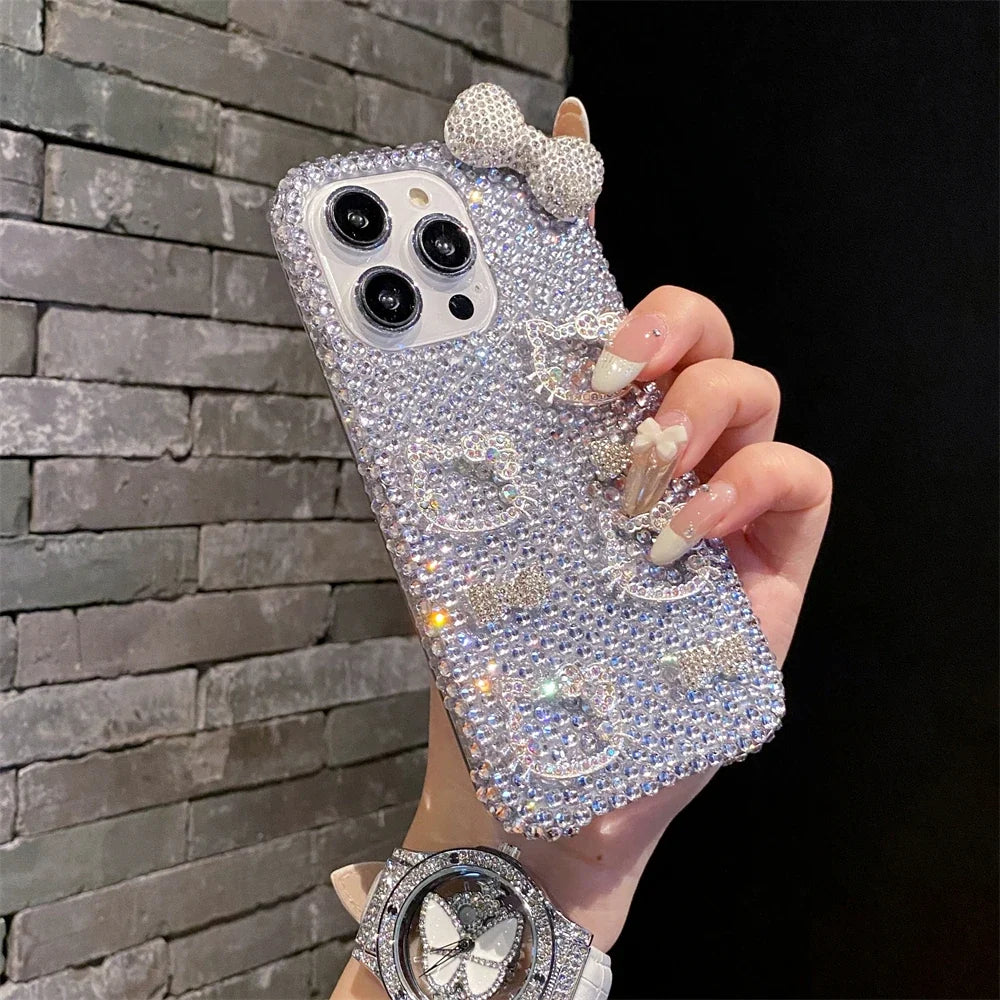 DIAMOND BOW HELLO KITTY PHONE CASE