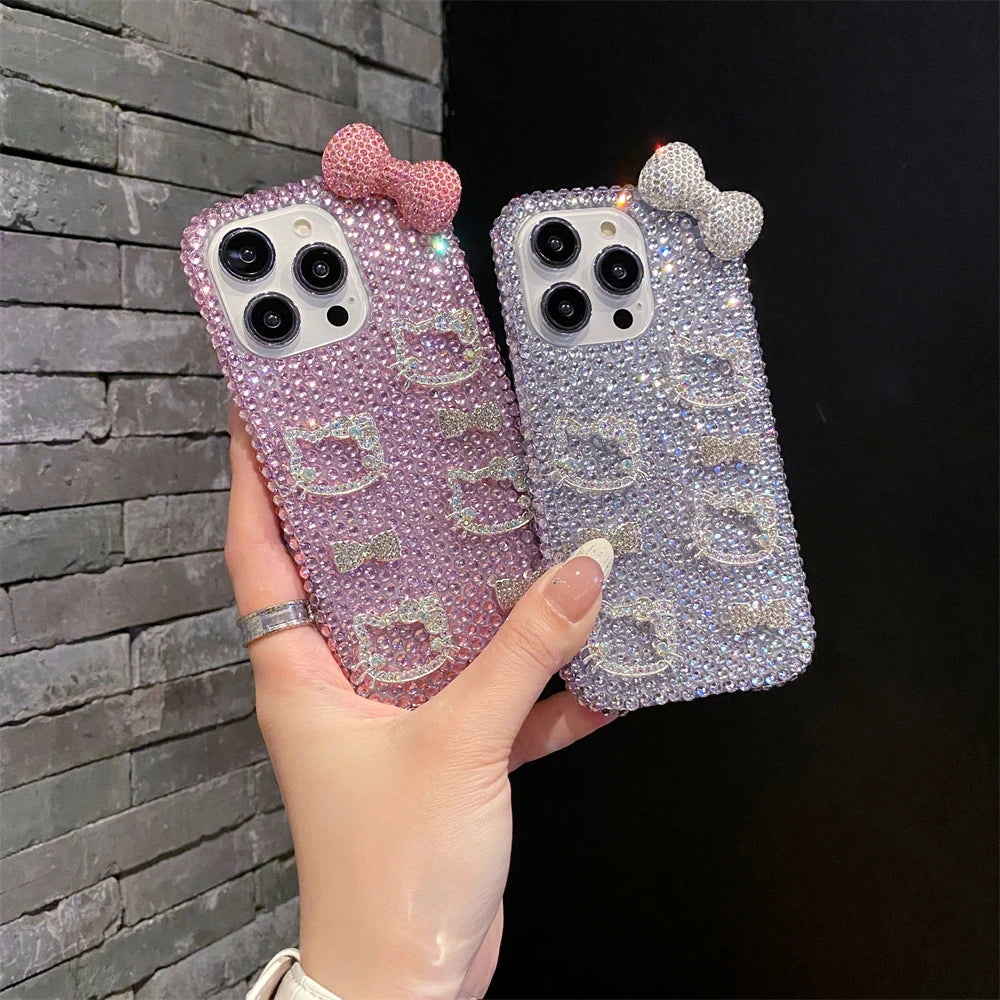 DIAMOND BOW HELLO KITTY PHONE CASE