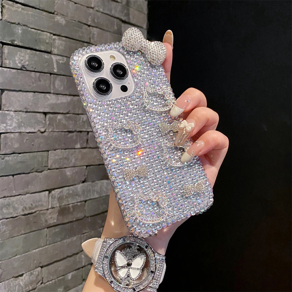 DIAMOND BOW HELLO KITTY PHONE CASE