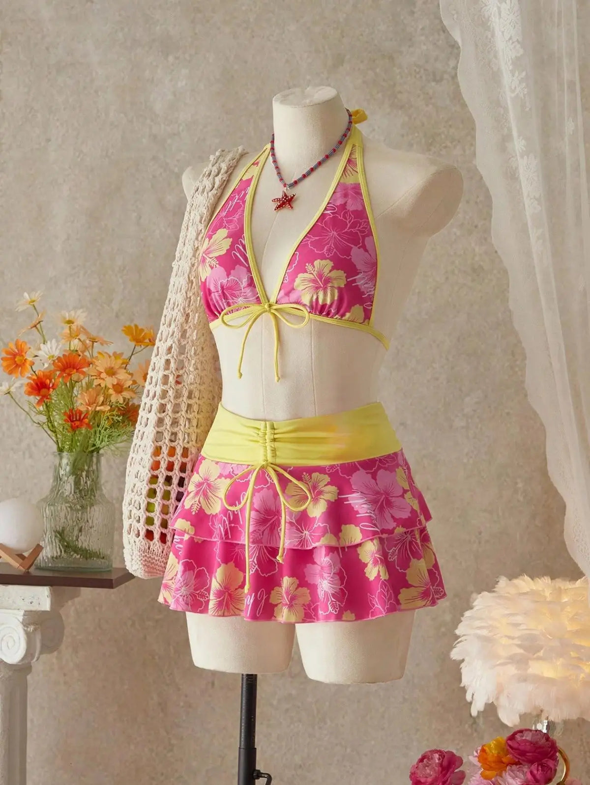GYARU BIKINI SKIRT SET