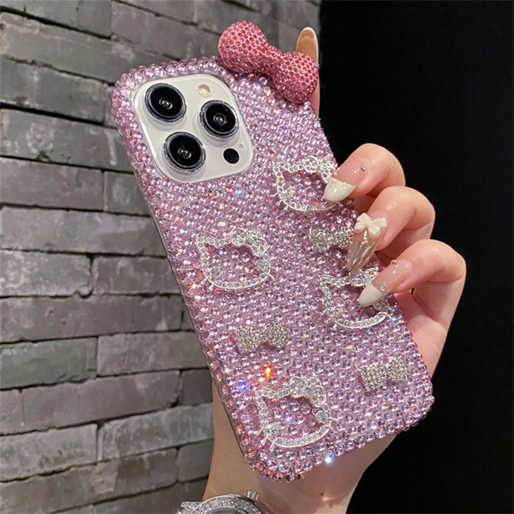 DIAMOND BOW HELLO KITTY PHONE CASE