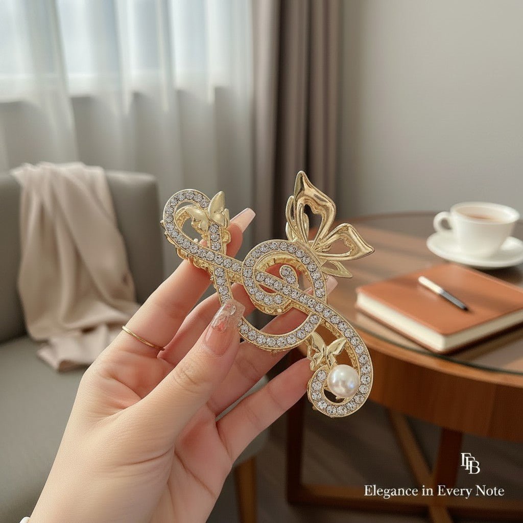 TREBLE CLEF CLAW CLIP